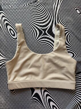 ZYIA Cream Ribbed Tank Top